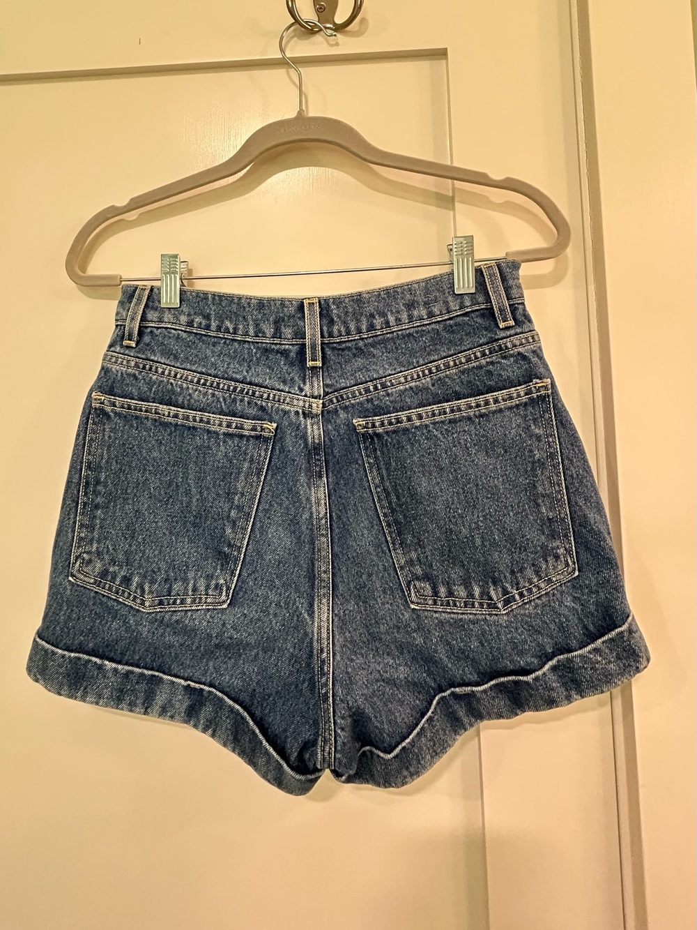 Vintage American Apparel High Waisted Denim Shorts Size 29 - Picture 2 of 8